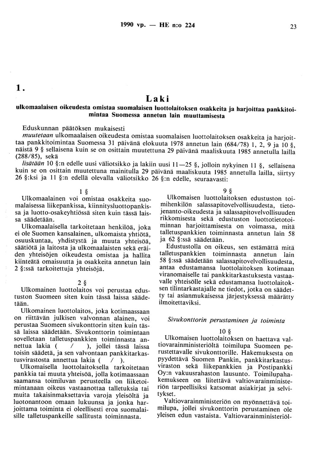 1990 vp. - HE n:o 224 23 1.