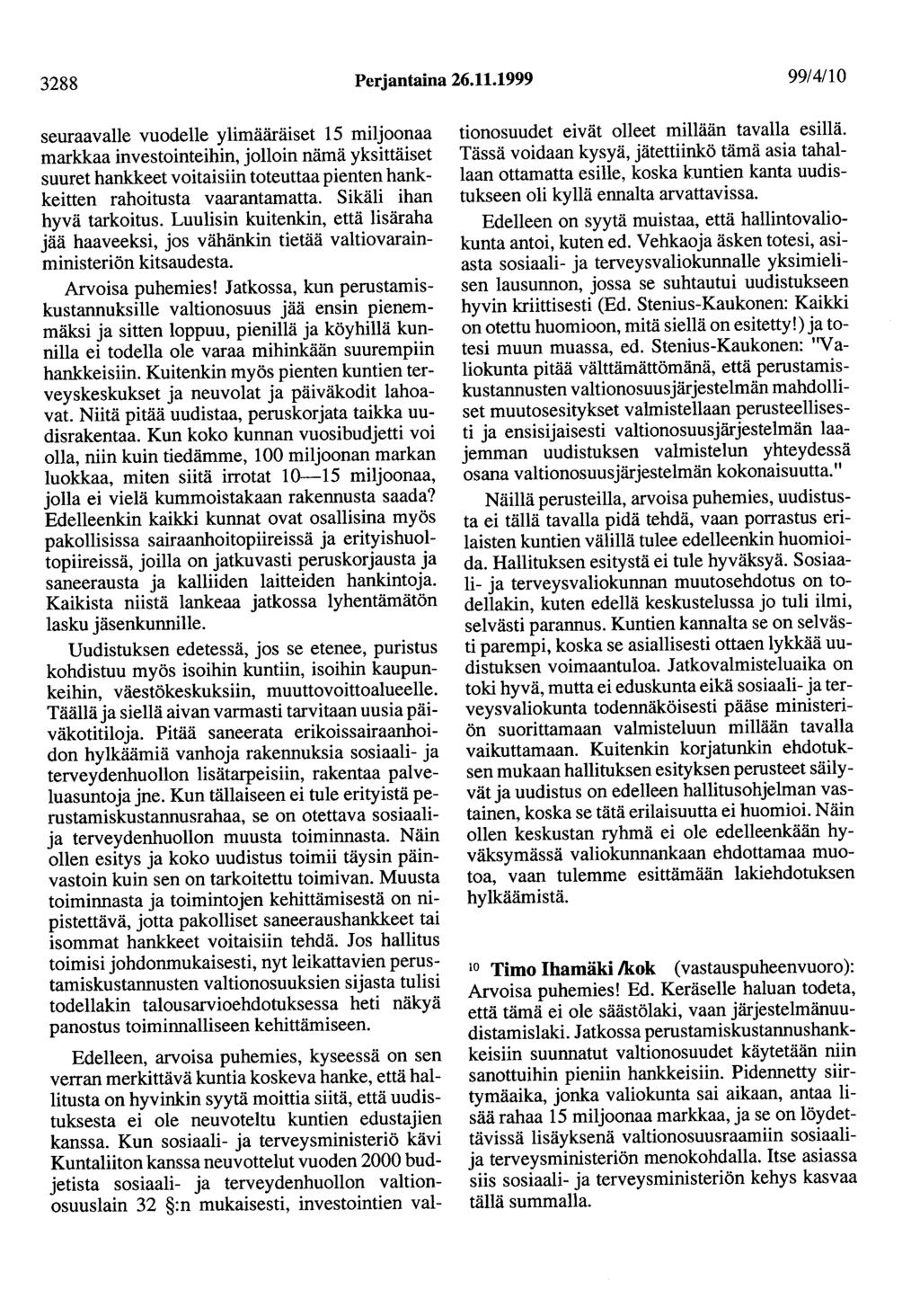 3288 Perjantaina 26.11.