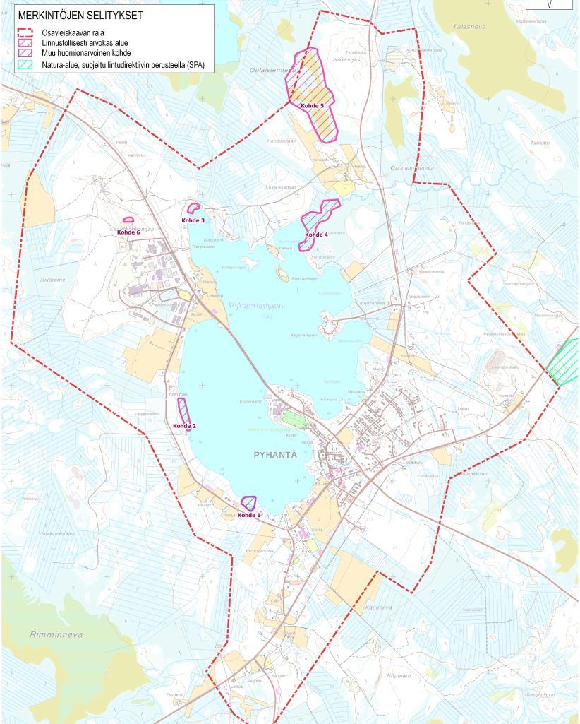 vuonna 2017 pesi törmäpääsky-yhdyskunta. Linnustollisesti arvokkaiden alueiden ja muiden huomionarvoisten kohteiden rajaukset on esitetty selvityksen kartalla.