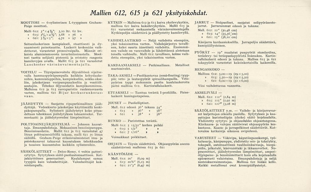 Täysipainevoitelu 6-sylinterinen Suojattu Delco-Remy, Johnson Malleissa Puristettua Täysin Taottua Neljä Putkimallinen.