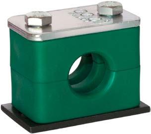 Hydrauliikkaputken kiinnikesarjat Putkenkiinnike, täydellinen, raskassarja, yhdelle putkelle (päälilevyllä), polypropeeni Tyyppi Putkelle ulko Sarja 5974 008 131 PP3008 8 3 5974 008 132 PP3010 10 3