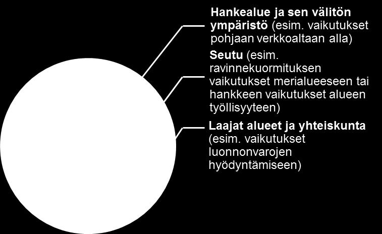 Vaikutusalue muodostuu niistä kohteista, joihin vaikutus ulottuu. Tarkastelualueella tarkoitetaan kullekin vaikutukselle erikseen määriteltäviä alueita, joiden sisällä kyseisiä vaikutuksia arvioidaan.