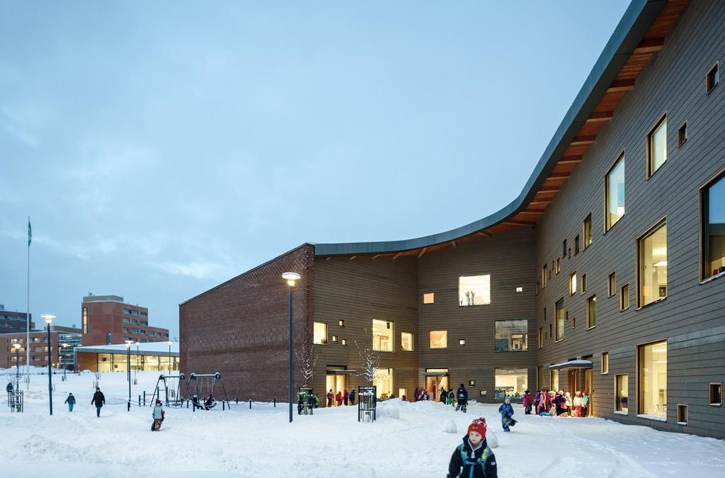 Arkkitehtisuunnittelu Verstas Arkkitehdit Oy Valmistumisvuosi 2012 Sijainti Suomi, Espoo, Saunalahti Käyttötarkoitus Peruskoulu (luokat 1 9) + esikoulu + päiväkoti + nuorisotilat + kirjasto +