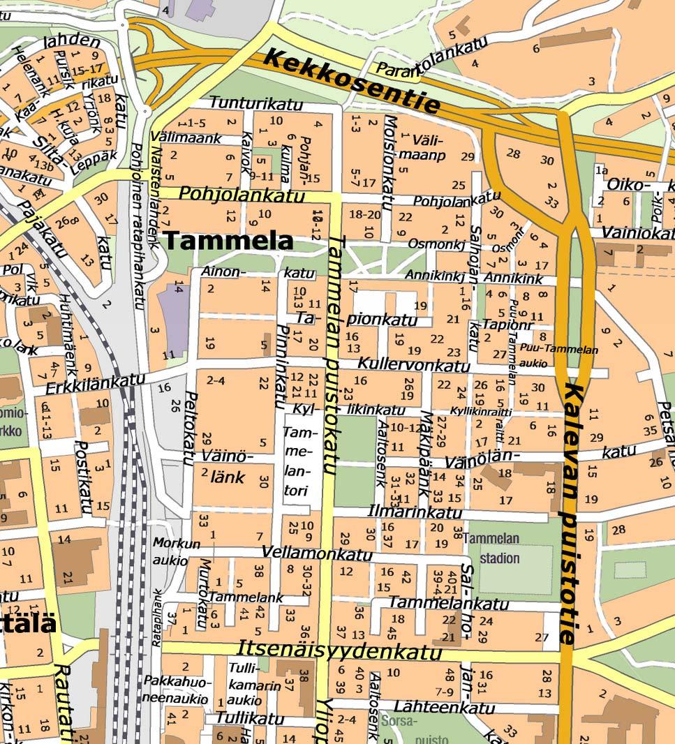 Tammelan viherrakenteen tarkastelu Tammelan kaupunginosa kehittyy voimakkaasti. Täydennysrakentamista edistetään kaupungin kasvutavoitteiden mukaisesti osana keskustan kehittämishanketta.