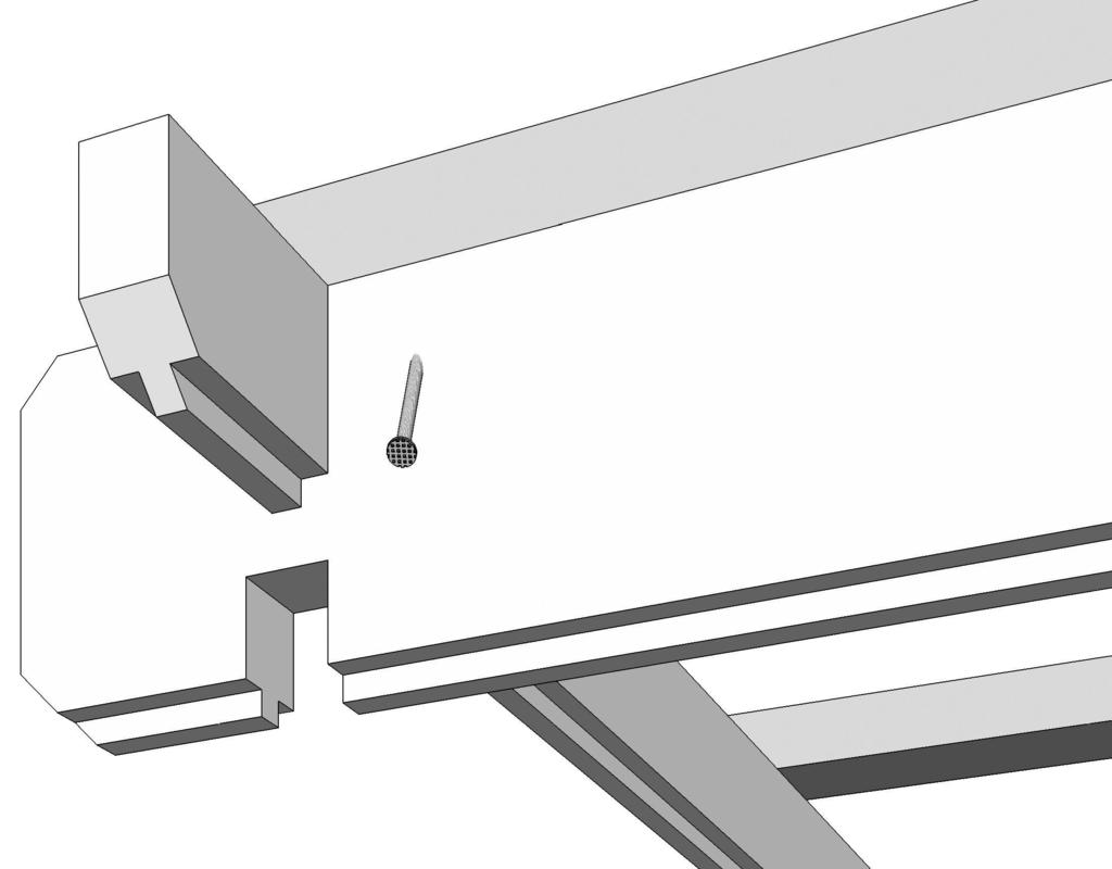 Grundbalkarna monteras på flatsidan. Foundation beams are laid on their flat side. Alusprussid paigaldada lapiti.