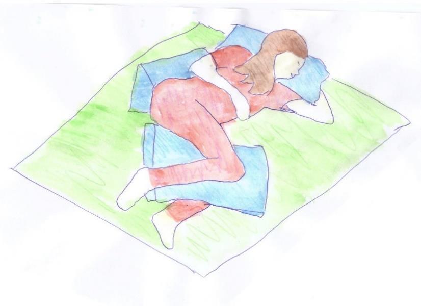 16 hon valumista voidaan estää sillä, että sänkyä taitetaan polvitaipeiden kohdalta. Potilaan puoli-istuva asento aiheuttaa kantapäiden haavautumisen riskiä.
