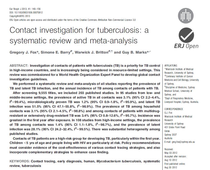 Household contacts - LTBI 30% - TB 3.