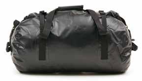 SCUBA BACKPACK Kestävästä 500D PVC tarpaulinista valmistettu tilava selkäreppu on vesitiivis.