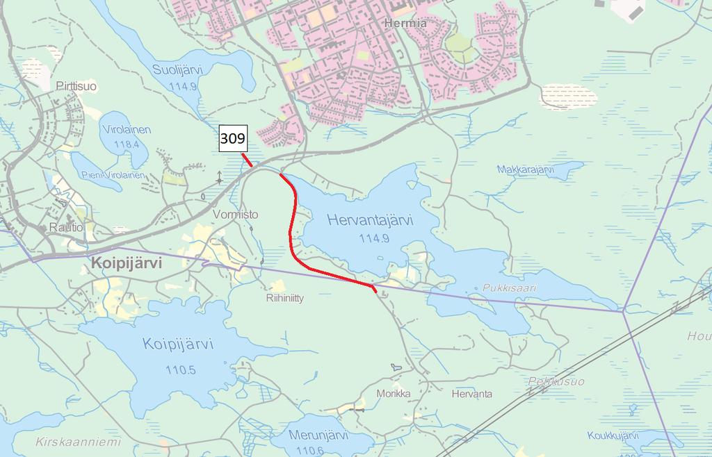 6 2 MATINLAHDENTIE 2.1 Matinlahdentien sijainti Matinlahdentie on yksityistie, joka sijaitsee Tampereen ja Lempäälän kunnissa.