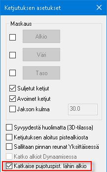 osaan, joten työstörata alkaa kohtisuoralla liikkeellä.