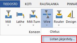 Wire harjoituskirja 4: 4-akseliset työstöradat 2.