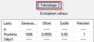Wire harjoituskirja 4: 4-akseliset työstöradat 1. Valitse puurakenteesta Lanka/tehoasetukset. 2.