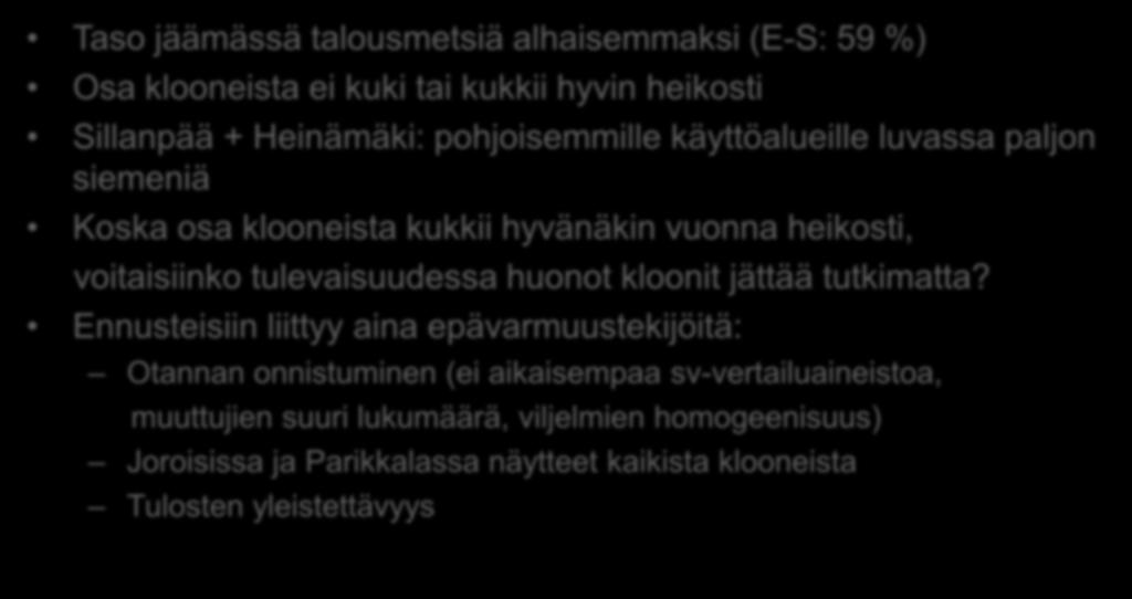 tulevaisuudessa huonot kloonit jättää tutkimatta?