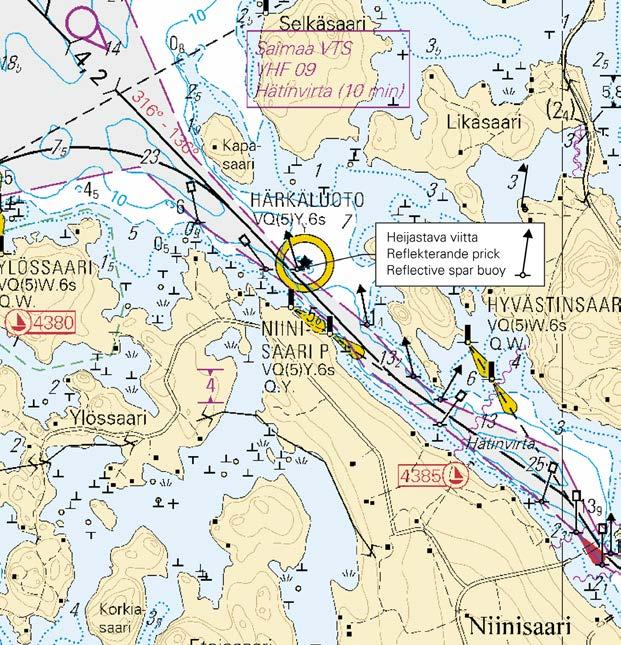 *305 /2018 (2018-10-19) Suomi. Savonlinna. Hätinvirta. Heijastava koeviitta. Finland. Nyslott. Hätinvirta. Reflekterande testprick. Finland. Savonlinna. Hätinvirta. Retroreflective test spar buoy.