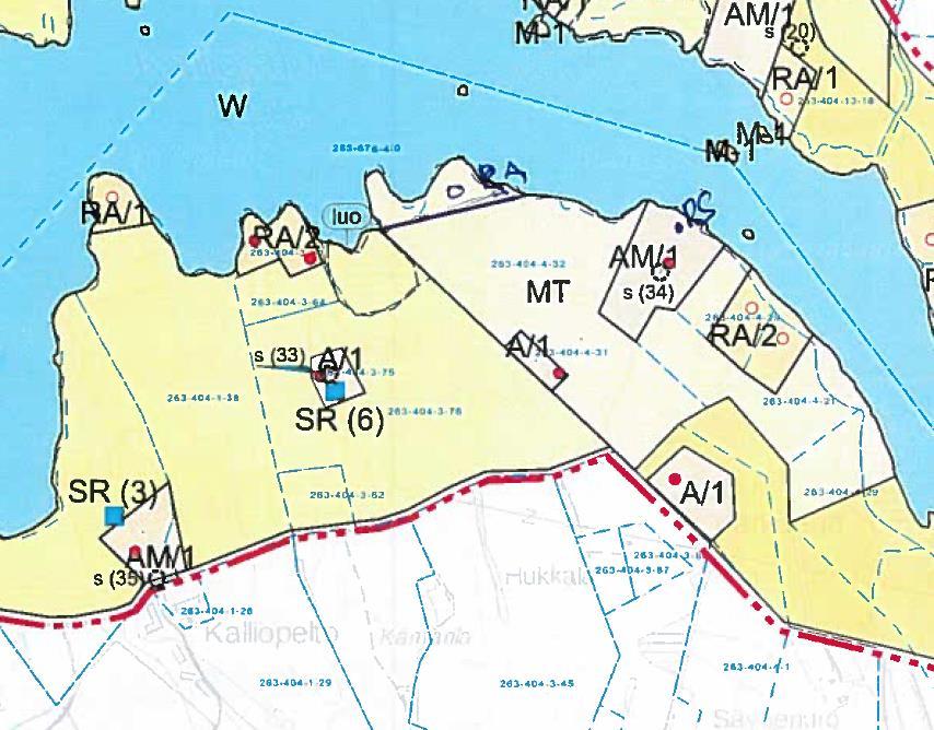 FCG SUUNNITTELU JA TEKNIIKKA OY Vastine 33 (35) Jouni Heinonen Esitän muutoksia Kalliojärven-Hautajärven-Toiviaisjärven seudun rantaosayleiskaavaan koskien tilaa 263-404-4-32.