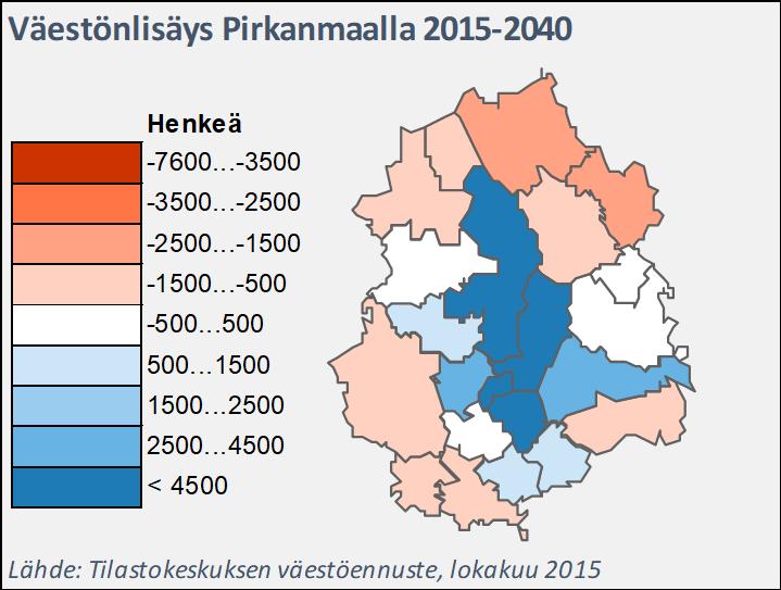 Väestönkasvu Tampereelle on ollut suurta Tampere