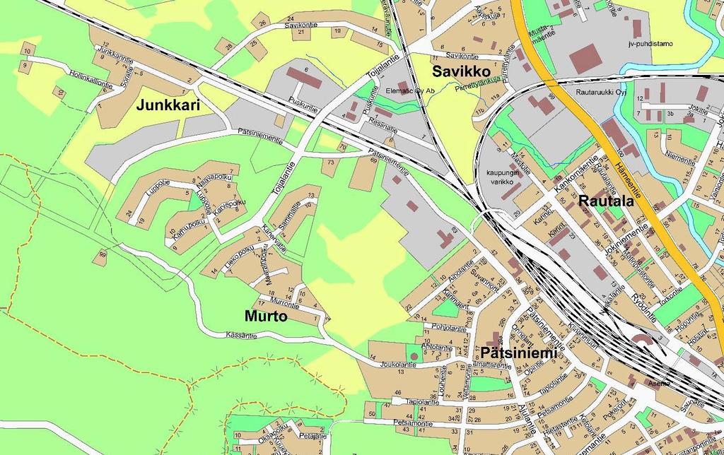 OSALLISTUMIS- JA ARVIOINTISUUNNITELMA 1. SUUNNITTELUALUE Kuva 1. Suunnittelualue sijaitsee Toijalan taajamassa, Junkkarin alueella. 2.