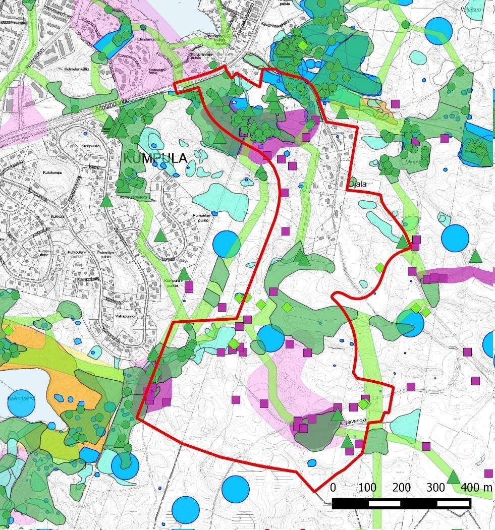 Seuraavat selvitykset on tehty osayleiskaavaa varten: - Ojalan luontoselvitys 2003 - Tampereen kaupungin lepakkoselvitys 2007 - Lamminrahkan lepakkoselvitys 2008 - Ojalan ja Lamminrahkan