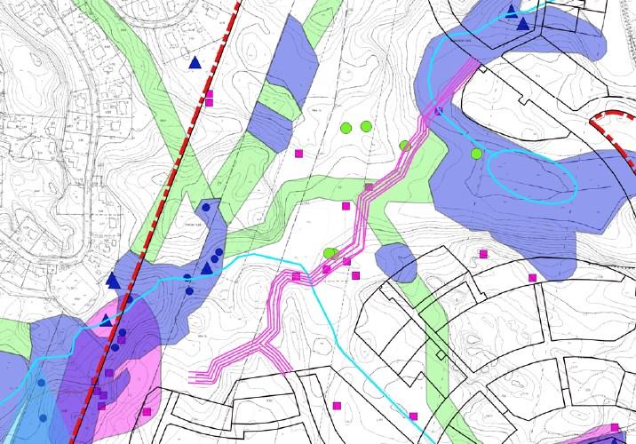 3.4 Vesihuollon rakentamisen vaikutukset luonnonarvoihin Vesihuollon rakentaminen aiheuttaa omat, osin muusta rakentamisesta eroavat vaikutuksensa ympäröiviin viheralueisiin ja niiden luonnonarvoihin.