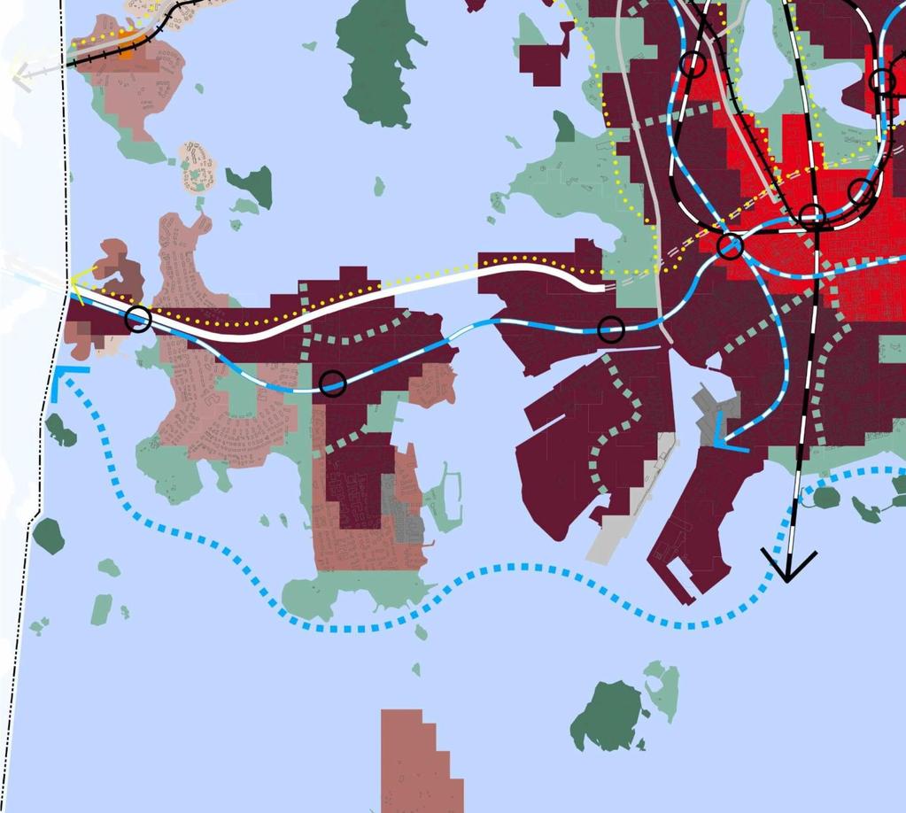 Liike- ja palvelukeskusta C1 Kantakaupunki C2 Lähikeskusta C3 Asuntovaltainen alue A1 Asuntovaltainen alue A2 Asuntovaltainen alue A3 Asuntovaltainen alue A4 Suomenlinnan aluekokonaisuus