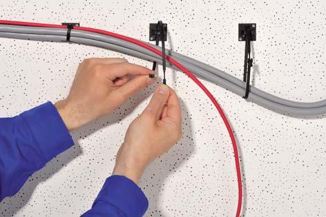 n johdinsiteet Innovatiivinen - Tehokas - Luotettava! Uudessa n johdinsiteessä on innovatiivinen ja mullistava rakenne. Avoin lukko-osan rakenne mahdollistaa helpon ja nopean asennuksen.