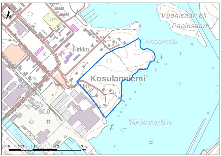 Alueen pinta-ala on noin 12 hehtaaria ja aluevaraus on 8 hehtaaria. Tontteja Kosulanniemessä on alustavan arvion mukaisesti 16 ja tonttikoko on 5000 m 2.