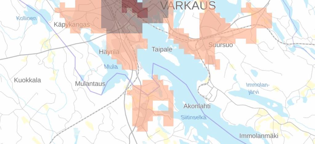 Kasvualueiden sijainti suhteessa yhdyskuntarakenteen vyöhykkeisiin määrittelee asukkaiden liikennesuoritetta liikennemuodoittain (Liikennevirasto, 2012), eli suoraan vaikuttaa esimerkiksi