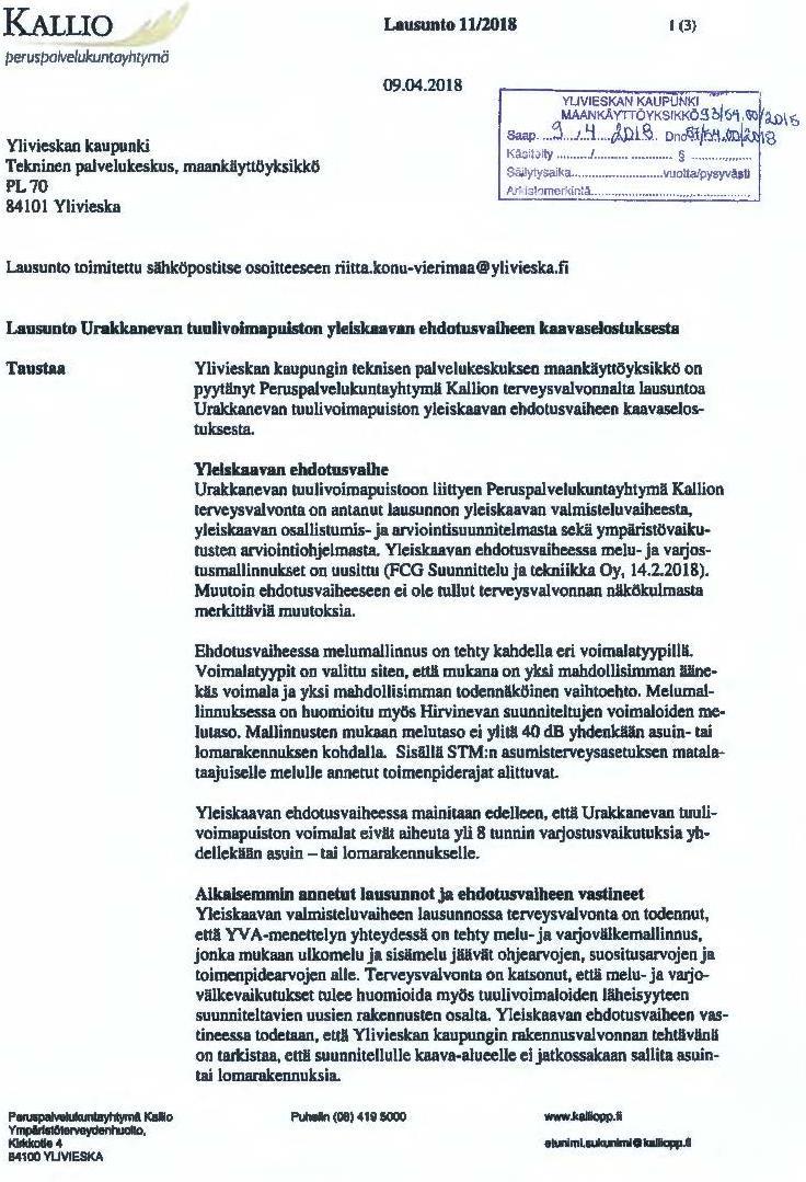 FCG SUUNNITTELU JA TEKNIIKKA OY URAKKANEVAN YLEISKAAVA 29 (43) 1.
