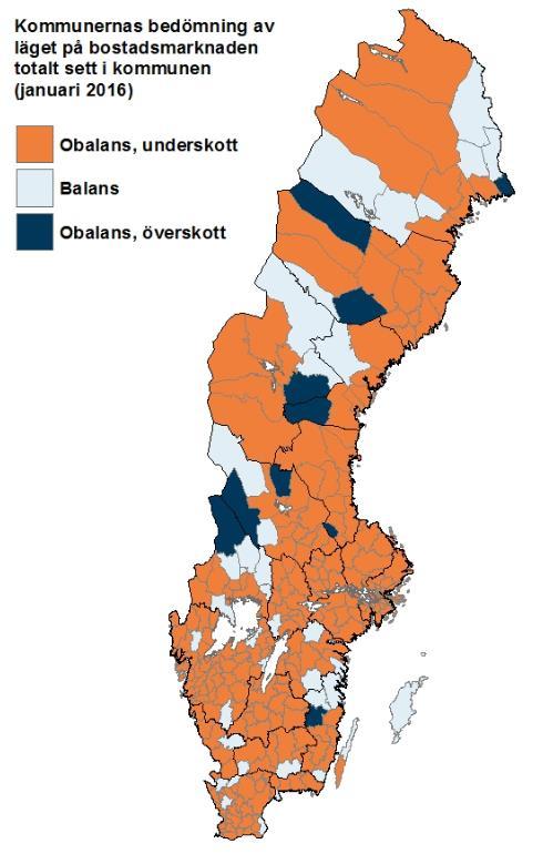 Ruotsin asuntopolitiikan pääongelma kuitenkin kasvava asuntopula kautta maan!