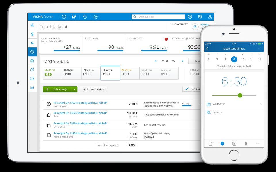 Työaika- ja kuluseuranta VISMA PSA: