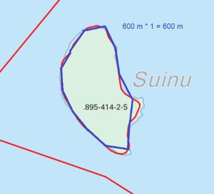 Alkuperäisen ranta-asemakaavan selostuksessa emätilan mitoitusrantaviivaksi on laskettu 5300 metriä (Pirkholma 4950 m ja Suinu 350 m).