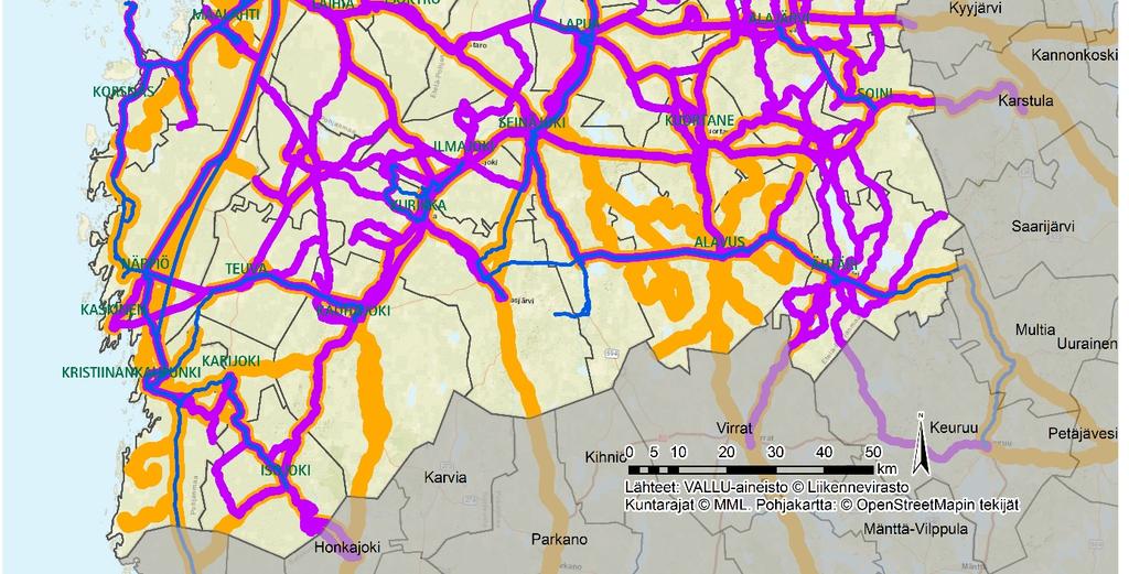 Alueella ajetaan myös muiden ELY-keskusten myöntämillä luvilla. Näitä ovat Pohjois-Pohjanmaan, Varsinais-Suomen, Pirkanmaan, Keski-Suomen ja Pohjois-Savon ELY-keskusten myöntämät luvat.