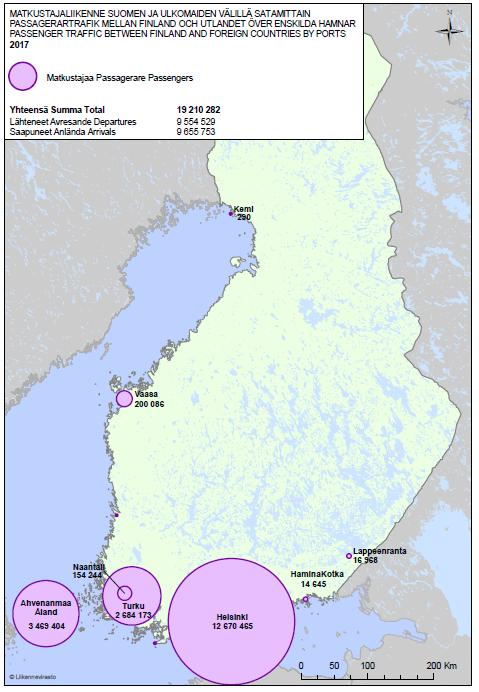 4.5. Laivaliikenne 4.5.1. Matkustajaliikenne Turku on manner-suomen toiseksi suurin matkustajasatama Helsingin jälkeen.