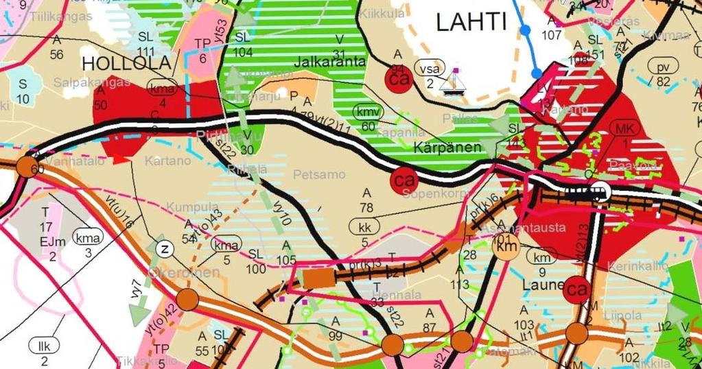 Selostus A-2751 8 (16) Maakuntakaava Ote Päijät-Hämeen maakuntakaavasta. Päijät-Hämeen maakuntakaava 2014 on tullut voimaan MRA 93 mukaisten kuulutusten myötä.