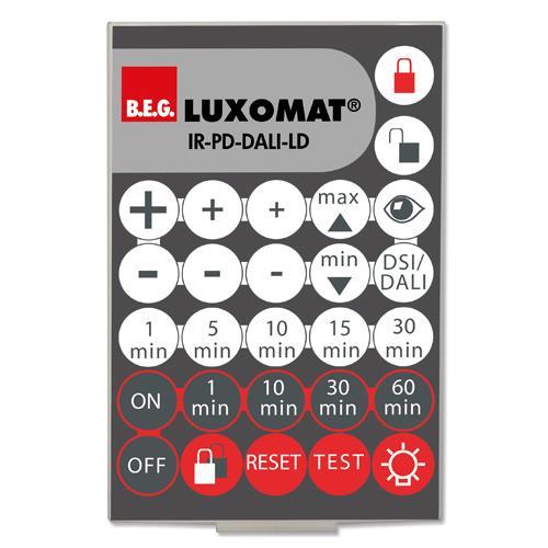 4 (5) Ohjelmointi kaukosäätimellä 1. Lukko auki = aloitus. Lukko kiinni lopetus 2. Päävalon voimakkuuden tavoitearvo. 3. Päävalon viiveaika. 4. Opastusvalon viiveaika.