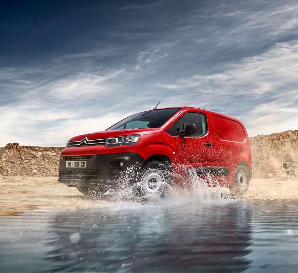 VETOKYKYÄ KAIKISSA OLOSUHTEISSA CHANTIER-VARUSTEPAKETIN AVULLA Uusi Citroën Berlingo Van voidaan