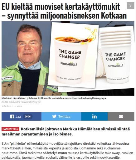 TalousSanomat 21.1.2019 PILOTTIHAASTATTELUT - YHTEENVETO ESIMERKKEJÄ HEIKOISTA SIGNAALEISTA Heikot signaalit.