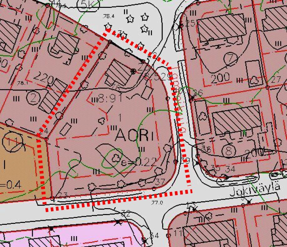 ALUSTAVA SUUNNITTELU- JA VAIKUTUS- ALUE Suunnittelualue sijaitsee RantavitikallaTammikujan ja Pajakorvan kulmauksessa. Vaikutusalue käsittää lähiympäristön kortteli- ja katualueita.