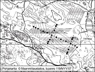 Tapio Toivonen ja Samu Valpola 26. Kiimakeidas Kiimakeidas (kl. 1144 06, x = 6850,1, y = 1557,6) sijaitsee noin 9 km Pomarkun keskustasta koilliseen.