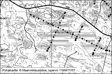 Pomarkussa tutkitut suot ja niiden turvevarat 31. Heinäneva Heinäneva (kl. 1144 08, x = 6841,9, y = 1560,5) sijaitsee noin 7 km Pomarkun keskustasta itään. Suo rajoittuu mäkiseen moreenimaastoon.