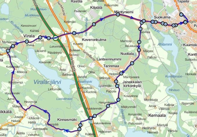 251 Turenki las Heinäjoki Mallinkainen Tanttala