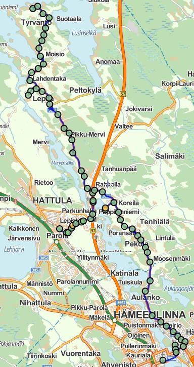 ja talvilomalla 1 auto Lisäksi ensimmäisenä kesänä (v.2017) lauantailiikenne 1 auto Kalustovaatimukset ks. myös kalustovaatimusliite 1.