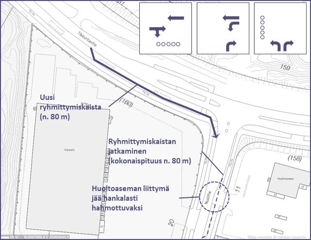 3.2 Ajoneuvoliikenteen minimitoimenpidetarpeet nykytilanteessa Aamuruuhkan liikennetilanteen perusteella ensisijaisia parantamistarpeita on Nuolitien, Caravellentien ja Osumakujan risteyksissä.