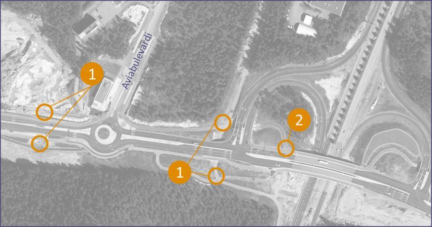 3. Pakkalantien kiertoliittymä Etelän haaralla runsaasti liikennettä ja ylitys on ilman keskisaareketta Etelän suunnan bussipysäkki alimitoitettu keskisaareke, pysäkin parantaminen 4.