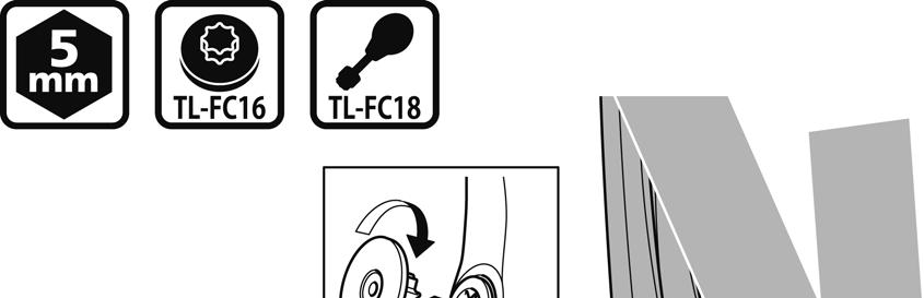 ASENNUS 6. Kiristä suojus työkalulla TL-FC16/FC18.