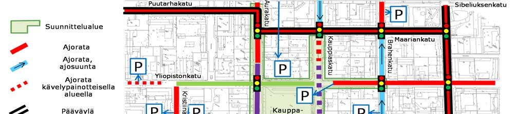 Puistokadun sekä Ratapihankadun kanssa ydinkeskustaa rajaavan keskustakehän.