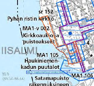 Haukiniemen vedenottamo on esitetty julkisten palvelujen ja hallinnon alueena. Uimaranta-alue rantapuistoineen on osoitettu säilytettävänä virkistysalueena.