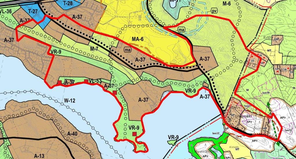 OAS A-2750 4 (8) Yleiskaava Alueella on voimassa kaksi oikeusvaikutteista osayleiskaavaa. Vanhan Lahden kaupungin puolella Lahden läntistenosien osayleiskaava (Lahden kaupunginvaltuusto 27.6.