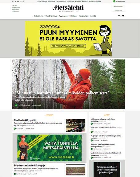 Herätä monipuolisen metsänomistajajoukon kiinnostus hyödyntämällä myös displayt. Bannerit 1. Paraati 980 x 400 px 3 000 eur/kk 2.