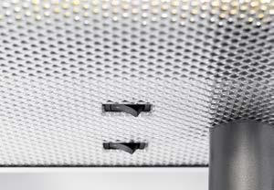 Entblendung des Lichts per Polycarbonat-Streuscheibe,